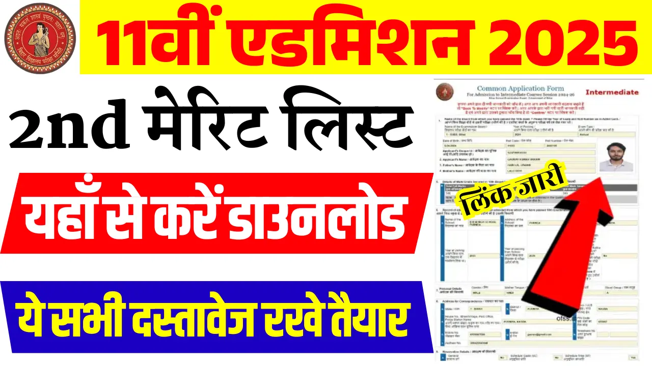Bihar Board Inter 2nd Merit List 2025